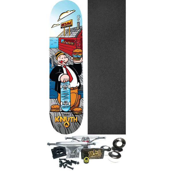 All I Need Skateboards Timmy Knuth Wimpy Skateboard Deck - 8.5" x 32.2" - Complete Skateboard Bundle